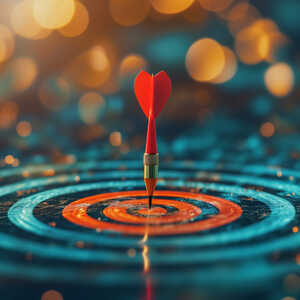 A compass pointing towards the word Mission